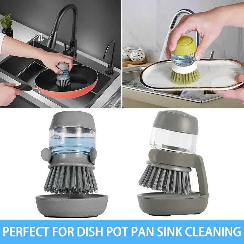 Cleanease™ Soap Dispensing Palm Brush